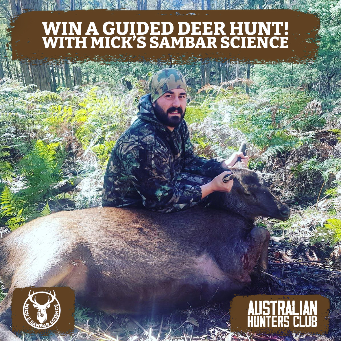 Win a guided Sambar hunt with Micks Sambar Science Hunting Trips